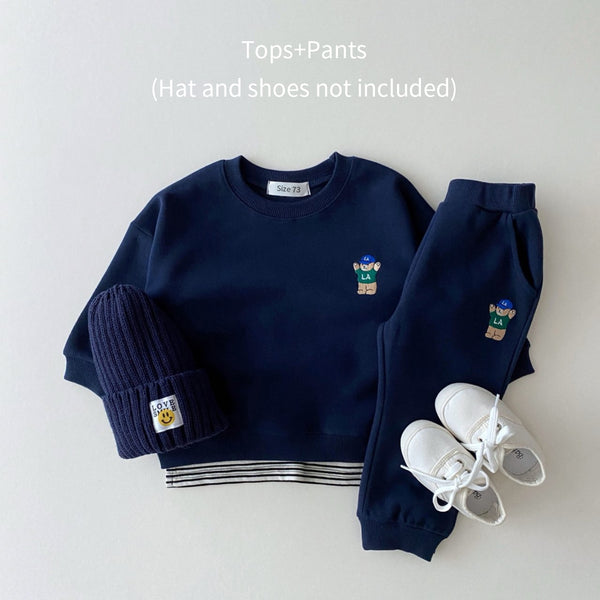 Little LA Bear-set met sweatshirt en joggingbroek