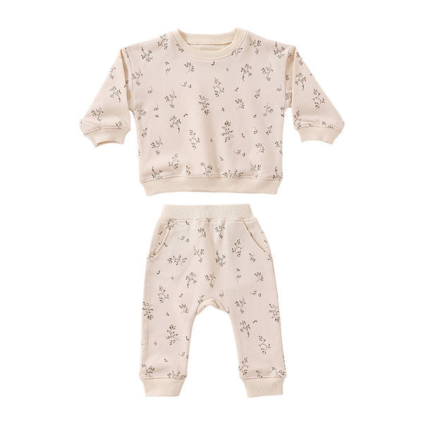 Aardetint Wildflower patroon Baby Set Top + Broek