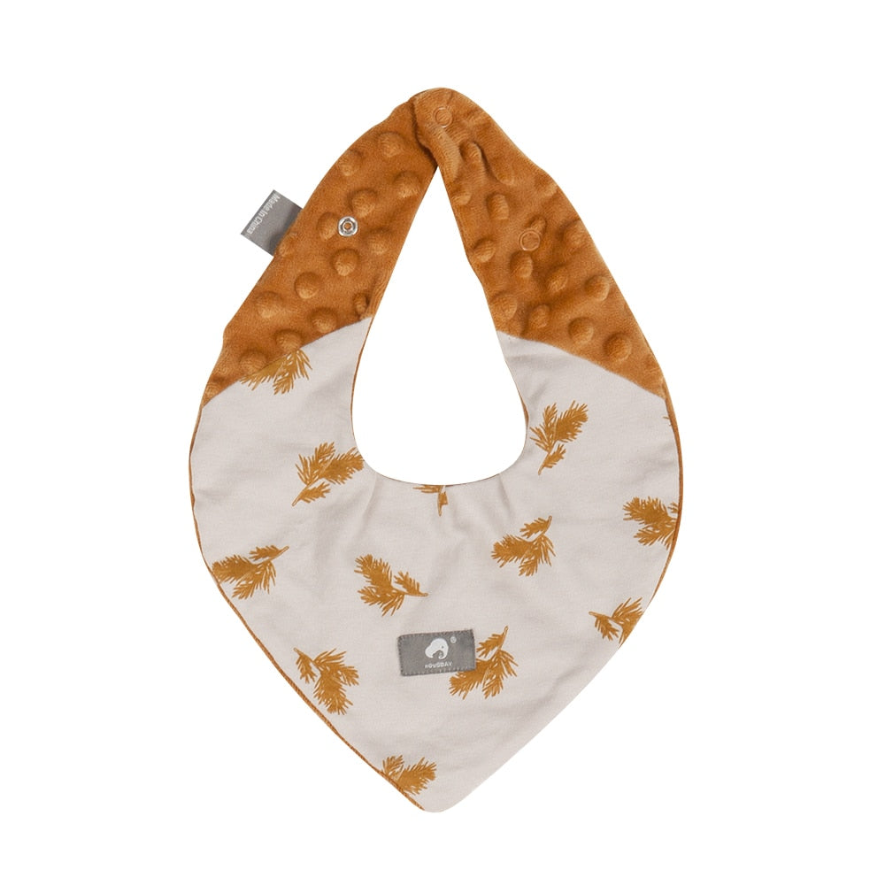 Unisex bibs, suitable for newborns and toddlers ,uper absorbent cotton and polyester fleece brown ear of wheat