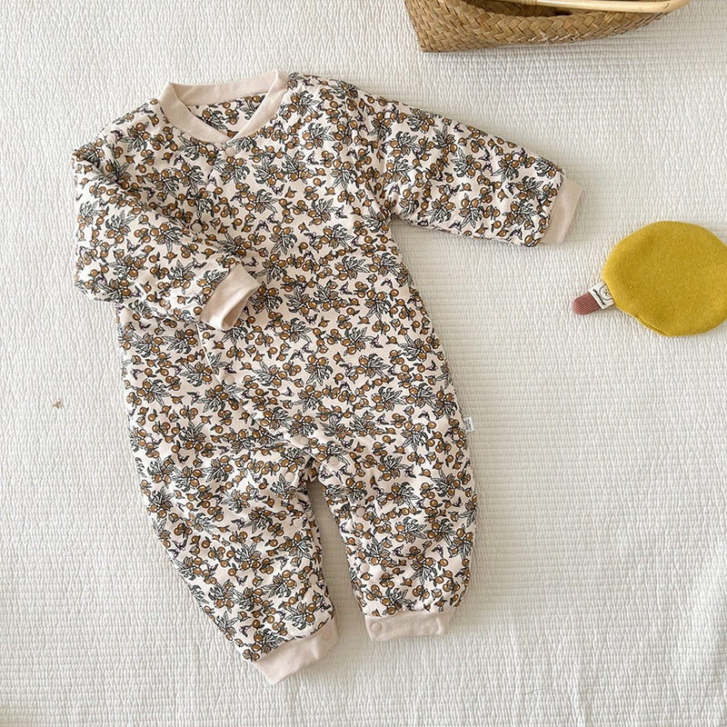 Winter Baby Clothes/ One Piece Bodysuit Floral Romper