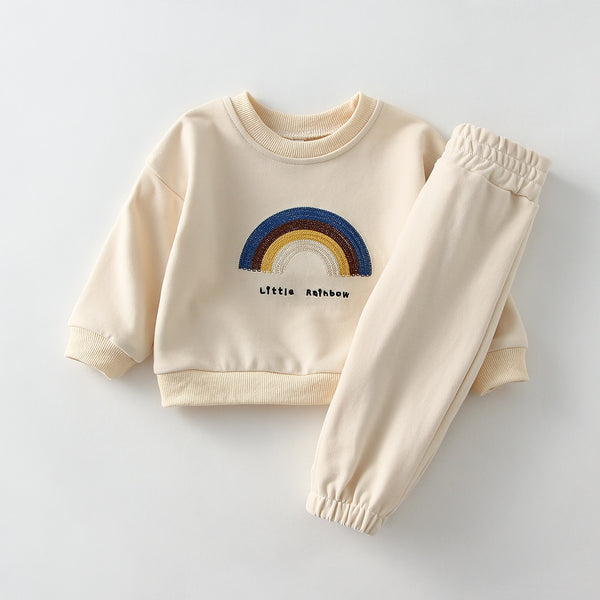 Sweetheart Sweater Set - Outfit met sweatshirt en broek voor babymeisjes