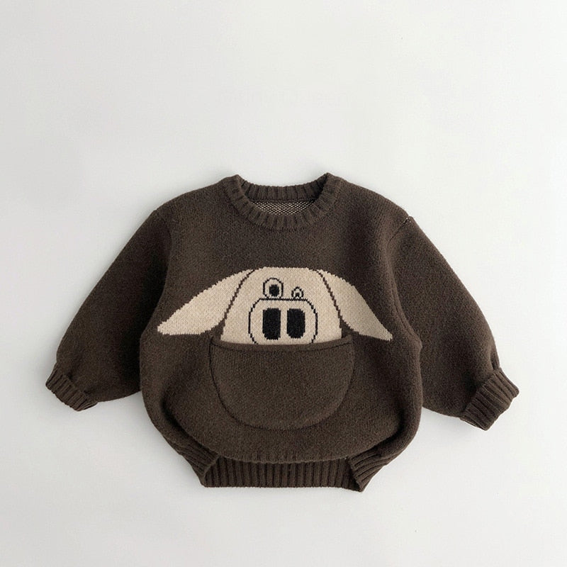 Jongens gebreide pullover outwear cartoon sweater voor 1-6 jr