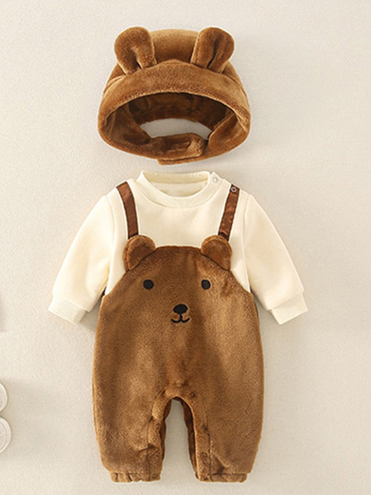 Cuddle Bear Warm Baby Rompers