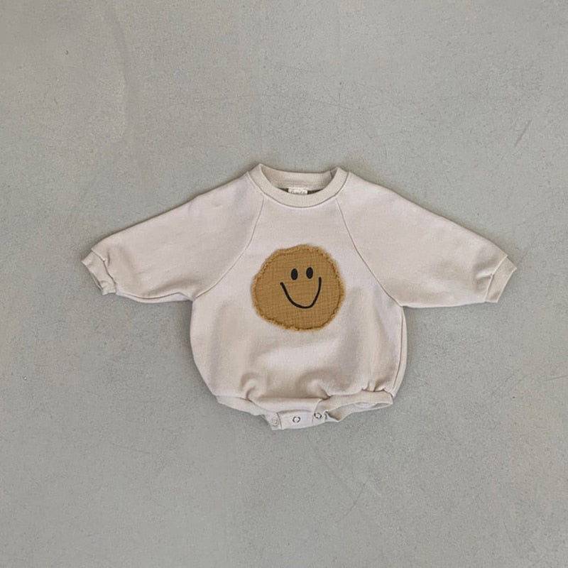 Smiley gezicht baby Sweatshirt Romper