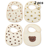 2PC Newborn Baby / Scarf Children Feeding Saliva Towel For 0-3 Year