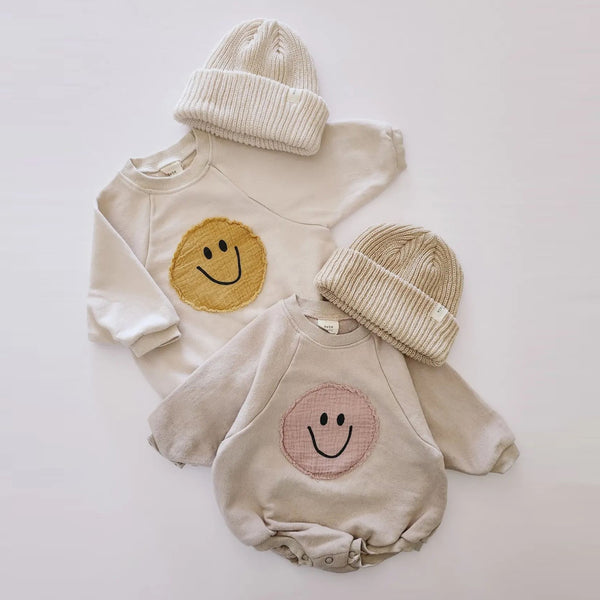 Smiley gezicht baby Sweatshirt Romper