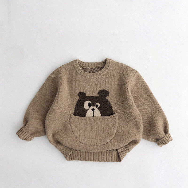 Jongens gebreide pullover outwear cartoon sweater voor 1-6 jr