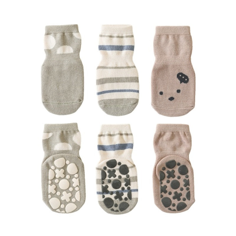 3 Pairs Socks/ Cute Cotton Toddler Socks For 0-3 Years