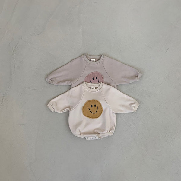 Smiley gezicht baby Sweatshirt Romper