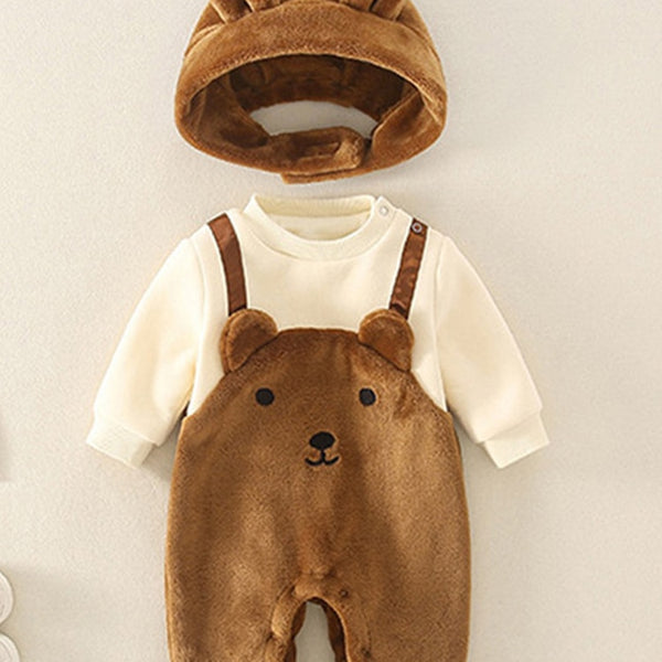 Cuddle Bear Warm Baby Rompers