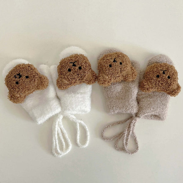 Cartoon Bear Baby Mittens /Winter Warm Children Handschoen 1-3Year