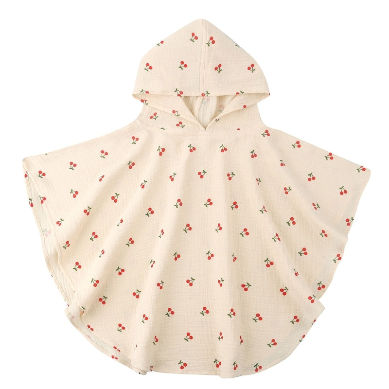 Babycapuchon / badhanddoek voor kinderen g Bloemenponcho's voor 0-3 jaar