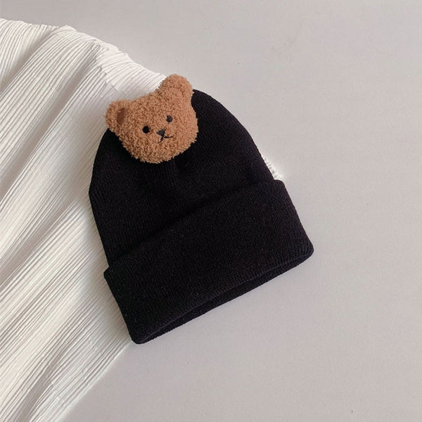 Baby Autumn Winter Beanie / Cute Bear Warm Crochet Hats For 0-3 Year