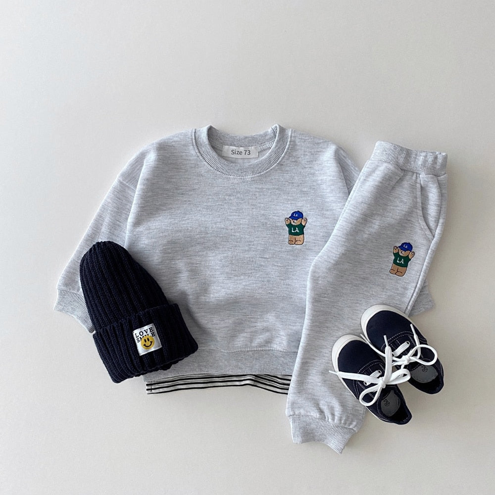 Little LA Bear Sweatshirt+Jogger Pants Set