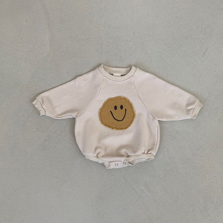 Smiley face baby Sweatshirt Romper