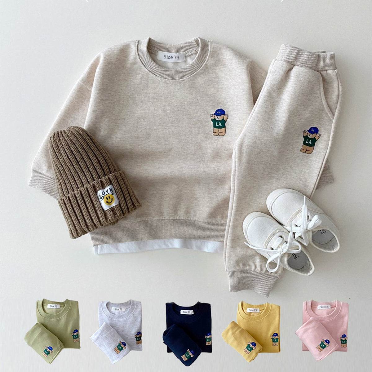 Little LA Bear Sweatshirt+Jogger Pants Set