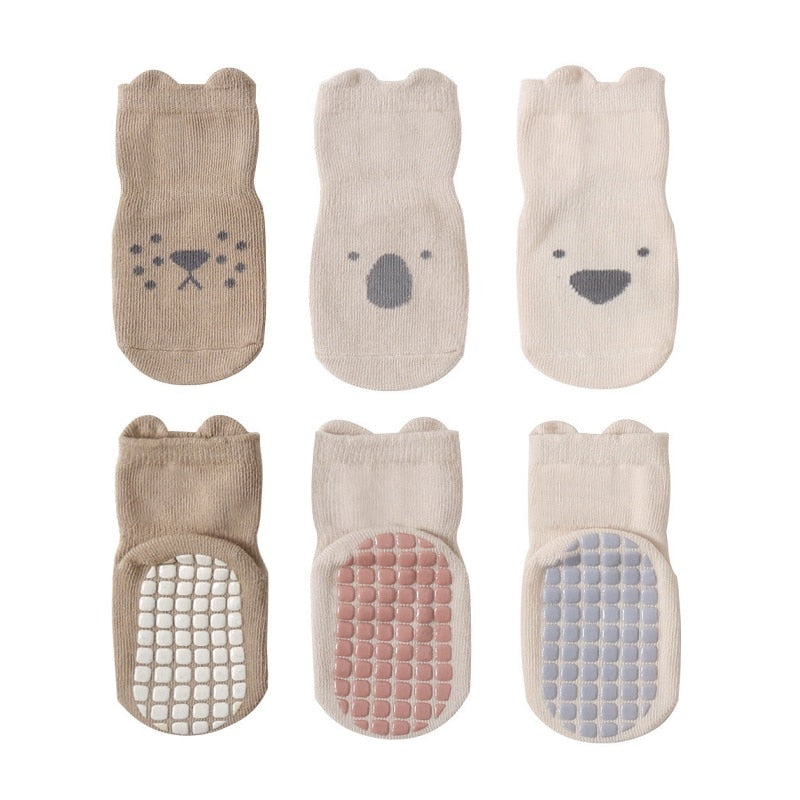 3 Pairs Socks/ Cute Cotton Toddler Socks For 0-3 Years